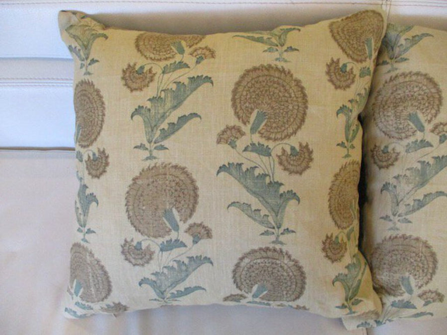 Pair Of Custom Pillows In Designer Fabric 20" x 20"