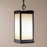 NEW IN BOX PAIR Restoration Hardware Braxton Pendants 8"Square x 17"T x 18"Rod FINAL PRICE