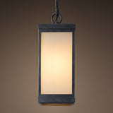 NEW IN BOX PAIR Restoration Hardware Braxton Pendants 8"Square x 17"T x 18"Rod FINAL PRICE