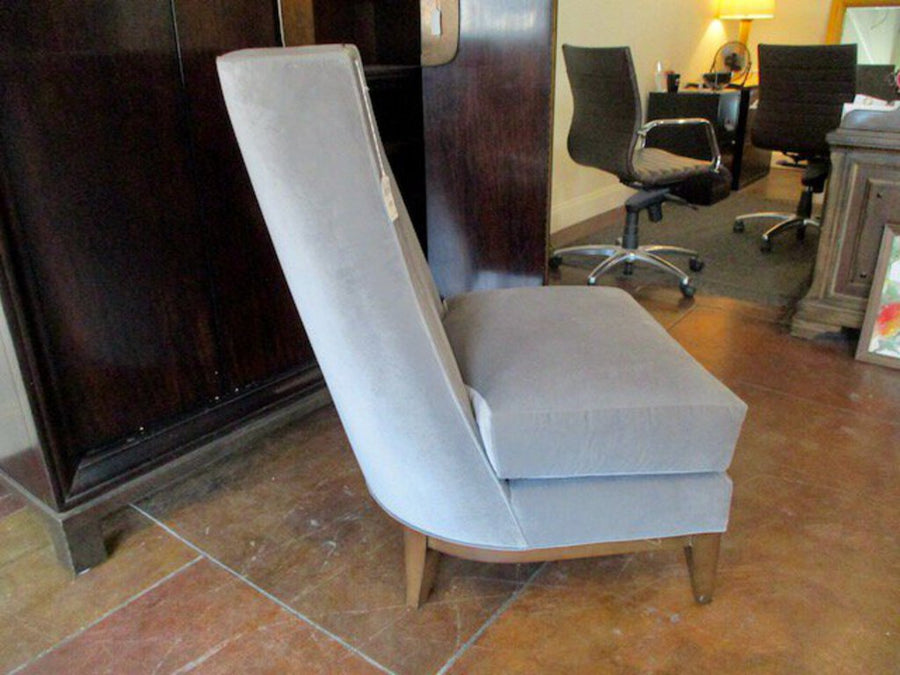 New Charter Street Grey Velvet Chair 40"T x 24"W x 24"D FINAL PRICE