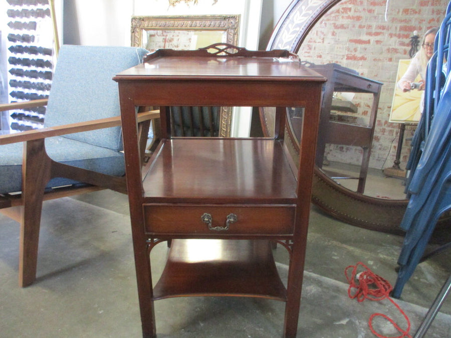Antique Side Table w/ Drawer 18.5"W x 21:D x 30"T