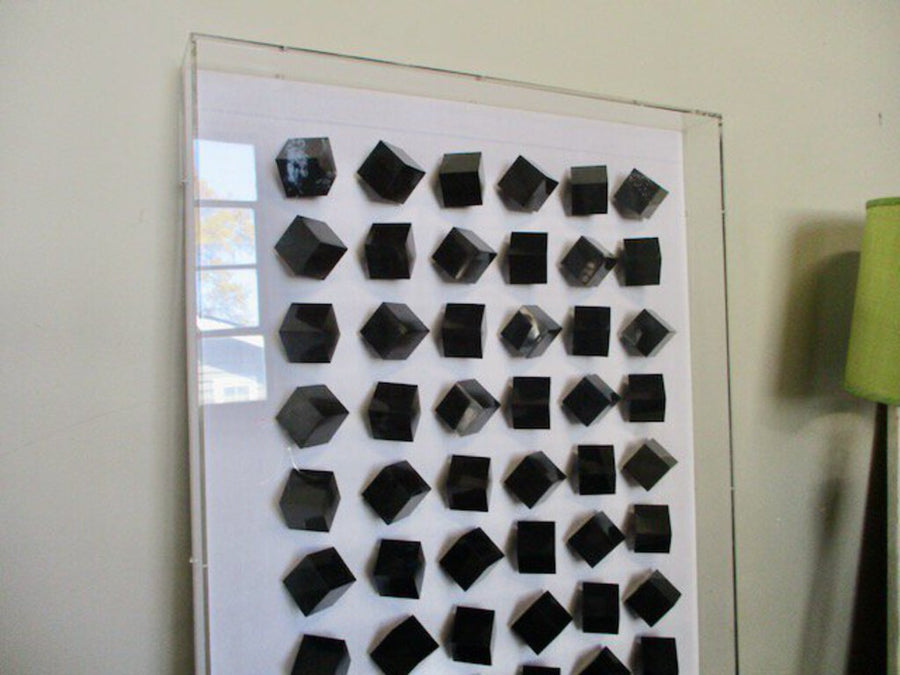 Tall Modern Cube Three D Art In Acrylic Frame 63"T x 24"W