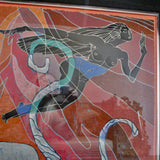 "The Mountain Spirit" by He Deguang 48" x 48" Framed Art