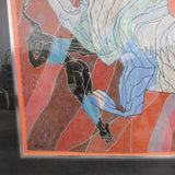 "The Mountain Spirit" by He Deguang 48" x 48" Framed Art