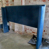 Dark Blue Velvet And Nailheads King Headboard 98"L.