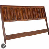 MCM Original Dillingham King Headboard In Walnut And Pecky Cypress