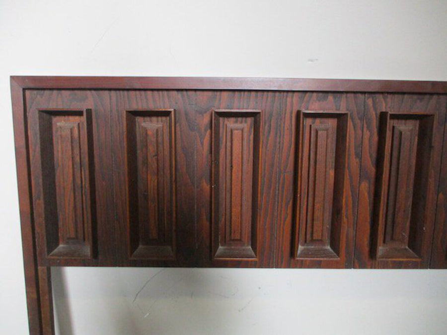 MCM Original Dillingham King Headboard In Walnut And Pecky Cypress DRESSER AND MIRROR ALSO AVAILABLE