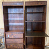 MCM Original Dillingham Bookcase With Drop Front Desk In Walnut And Pecky Cypress 30"Long x 16.5"D x 75"Tall FINAL PRICE