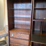 MCM Original Dillingham Two Piece Bookcase In Walnut And Pecky Wood 30"W x 16.5"D x 75"Tall FINAL SALE