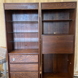 MCM Original Dillingham Bookcase With Drop Front Desk In Walnut And Pecky Cypress 30"Long x 16.5"D x 75"Tall FINAL PRICE