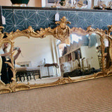 Carvers Guild Overmantle Mirror Reproduction Of Williamsburg Governor's Mansion. 59"W x 26.5"T
