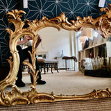 Carvers Guild Overmantle Mirror Reproduction Of Williamsburg Governor's Mansion. 59"W x 26.5"T