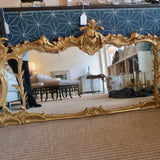 Carvers Guild Overmantle Mirror Reproduction Of Williamsburg Governor's Mansion. 59"W x 26.5"T