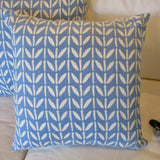 Pair of Custom Pillows w/New Leaf Fabric by Jim Thompson