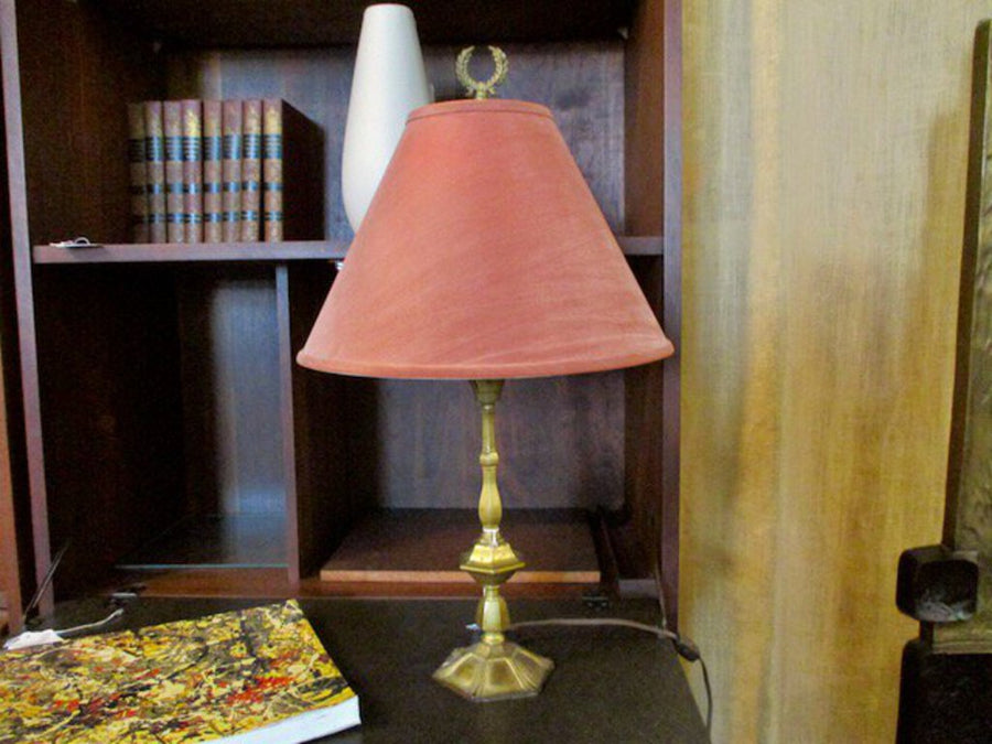 Vintage Brass Lamp 23"to Finial