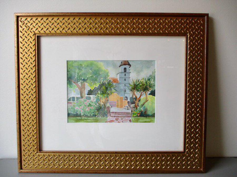 Kathy Renell Forbes Signed Watercolor, Village Of Ainhoa Basque Country,France