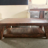 Hand Crafted Old Wood Rustic Coffee Table 52"L x 29"D x 17"T