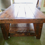 Hand Crafted Old Wood Rustic Coffee Table 52"L x 29"D x 17"T