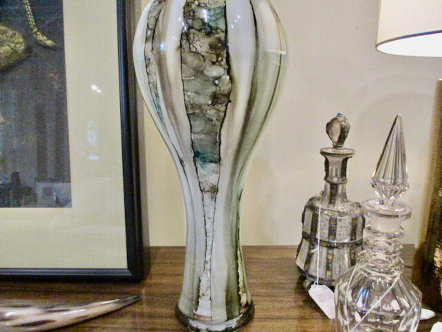 Large Art Glass Vase 28.5"T