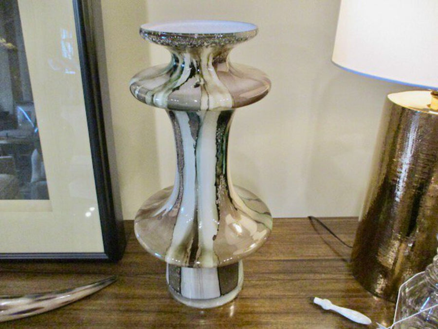 Large Art Glass Vase 20"T x 9.5"Diam