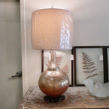 New Wildwood Amber Iridescent Lamp 33"T to Finial