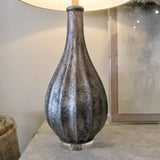 New John Richard Silver Teardrop Lamp With Lucite Base 34"Tall to Finial
