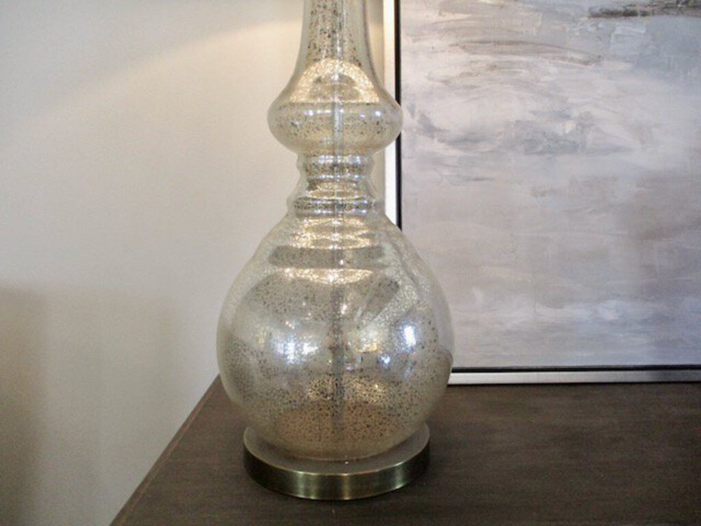 New Tall John Richards Iridescent Lamp 37.5"T to Finial