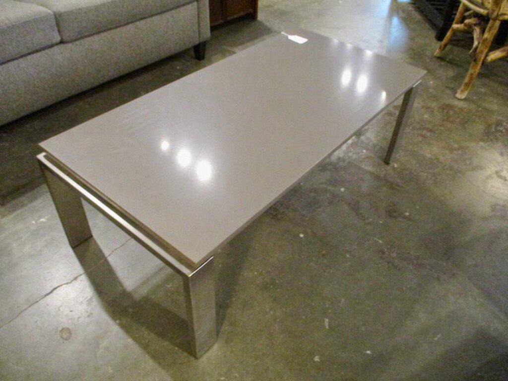 Room And Board Coffee Table Grey Slate Top 48"L x 24"D x 16"T