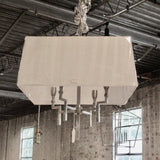 NEW Alexa Hampton for Visual Comfort Jane Nickle Chandelier w/ Linen Shade 25.5"T x 24"W + Chain