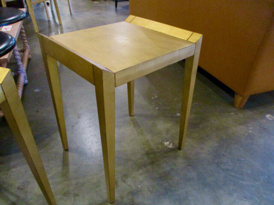 Hickory Gold Finish Accent Table. 20" x 18" x 26"T