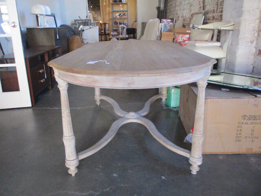 French Style Oval Dining Table 86.5"L x 39"W x 32"T