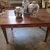 Antique Pine Library Table w/ Drawer 54.5"L x 36.5"D x 30"T