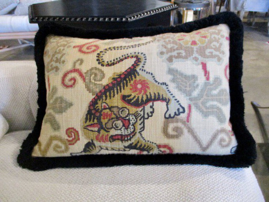 Pair Of Tiger Lumbar Pillows 19"x 15"