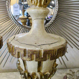 Pair of Large Vintage Italian Lamps, No Shades 33"T x 7"Square Base
