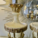 Pair of Large Vintage Italian Lamps, No Shades 33"T x 7"Square Base