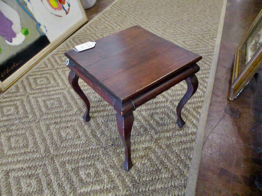 Vintage Mahogany Small Drink Table 13" x 13" x 14"T