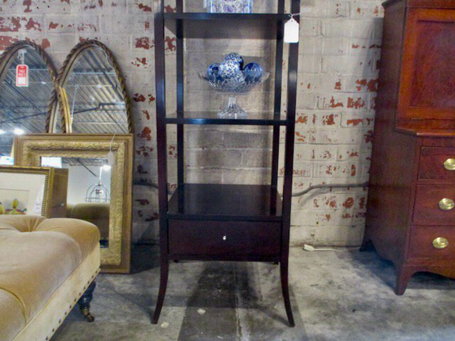Barbara Barry For Baker 4 Shelf Etagere In Mahogany 79"t x20.5"w x 20"D