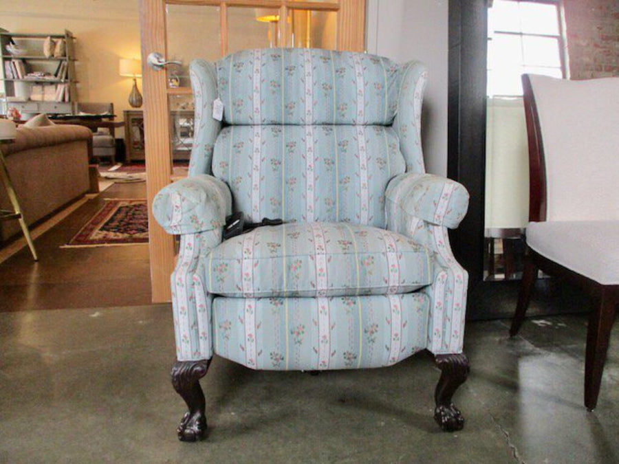 Hancock And Moore Electric Recliner In Brunschwig And Fils Fabric 33"W x 32"D x 40"T