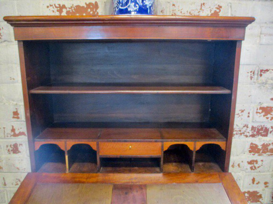 Antique Secretary/Desk In Mahogany 32."W x 19.5"D x 59.5"T