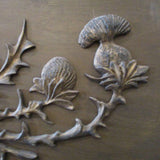 Large Antique Carved Wood Panel From Scotland/ Thistle Design 47"L x 25"T