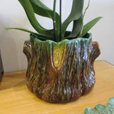 Large Majolica Style Planter 9"diam x 7"tall