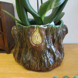 Large Majolica Style Planter 9"diam x 7"tall