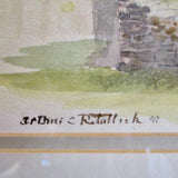 Signed Original Watercolor Of Ireland 23"W x 19"T