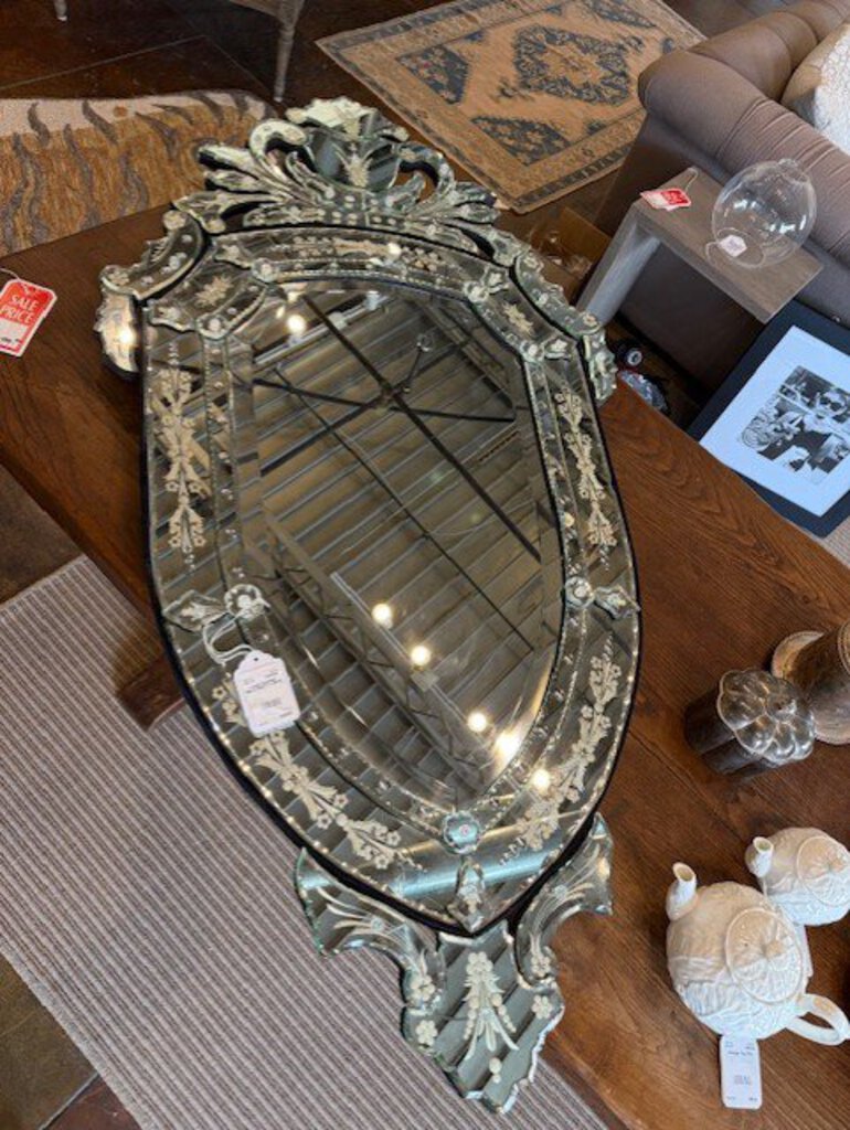 Large Venetian Mirror 54.5"T x 28"W