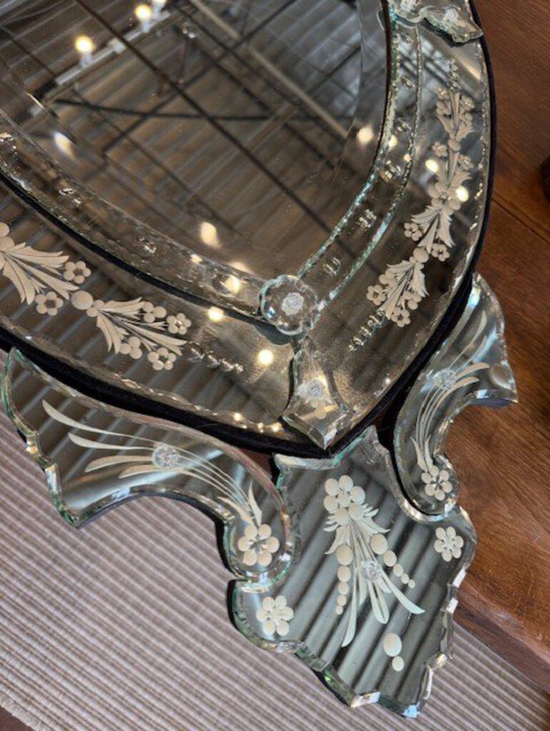 Large Venetian Mirror 54.5"T x 28"W