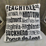 Atlanta Street Name Pillow 18" x 18"