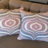 Pair Of Custom Pillows Modern Abstract Fabric 19" x 19"