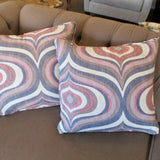 Pair Of Custom Pillows Modern Abstract Fabric 19" x 19"