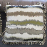 Pair Of Custom Pillows With Scalamandre Fabric And Tassels 17" x 17"