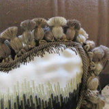 Pair Of Custom Pillows With Scalamandre Fabric And Tassels 17" x 17"